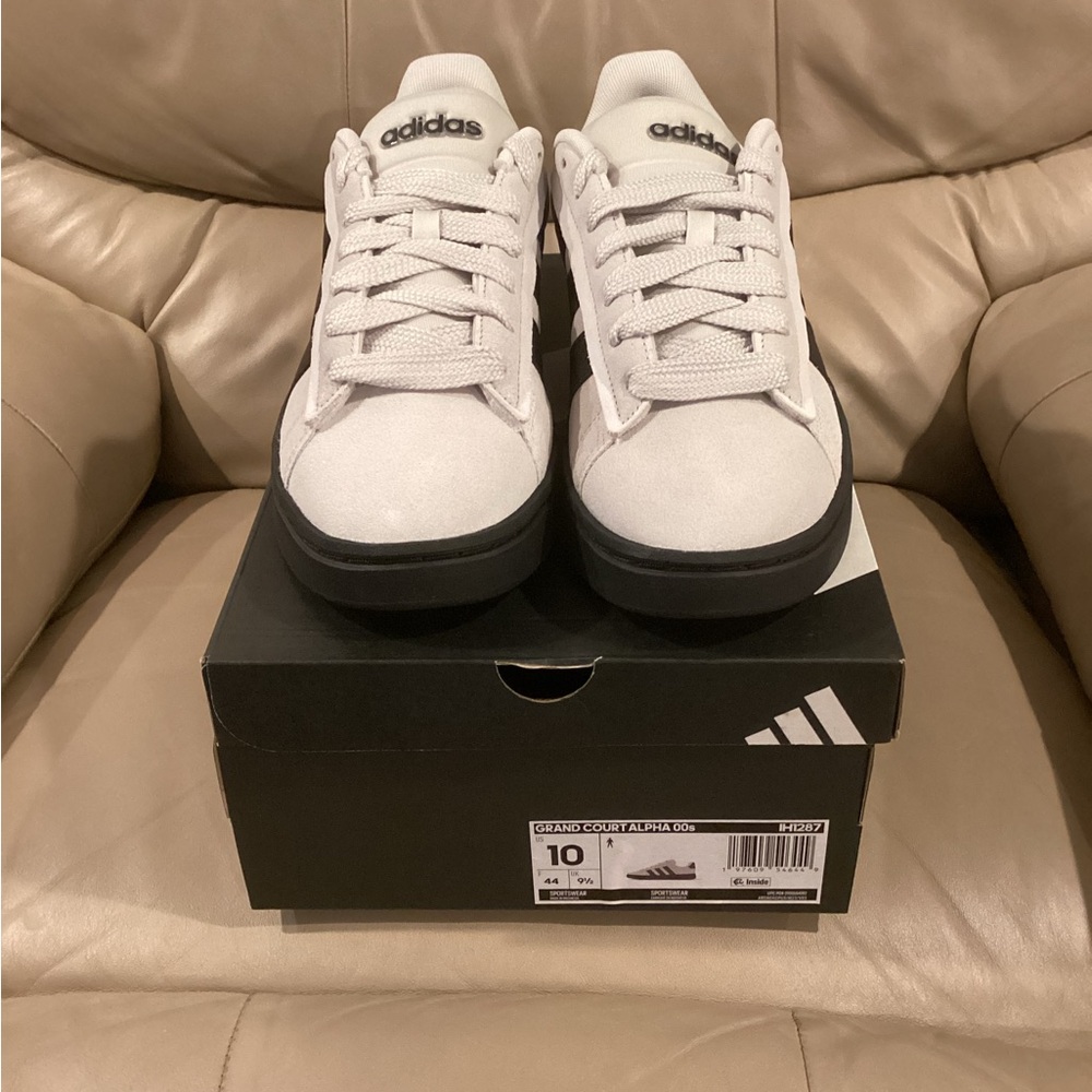 Adidas Classic White and Black Sneakers